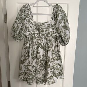 Abercrombie & Fitch Emerson Poplin Puff Sleeve Mini Dress- MP NWOT